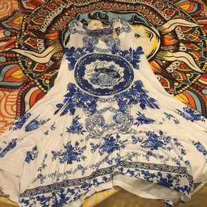 Fitted Top Flowing Dress